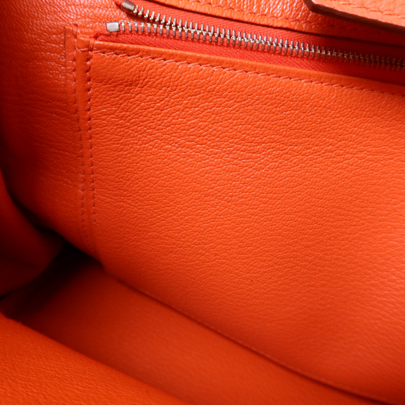 HERMES Togo皮革Birkin 30銀扣手挽袋Capucine-17