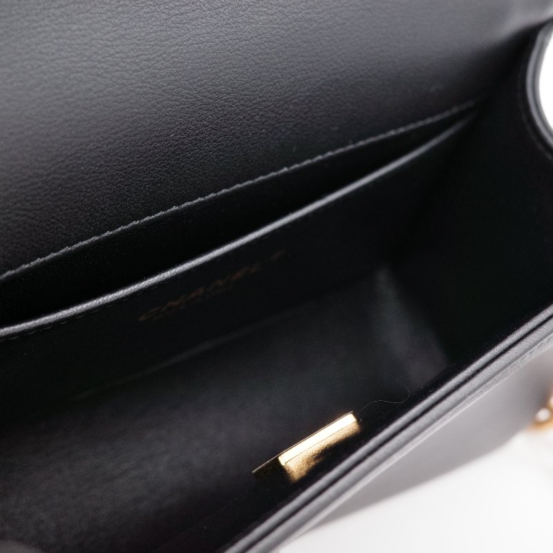 (專櫃19萬5)Chanel 香奈兒 Boy Chanel 黑色 牛皮 金扣 小號 口蓋包 翻蓋包 肩背包 鍊條包-18