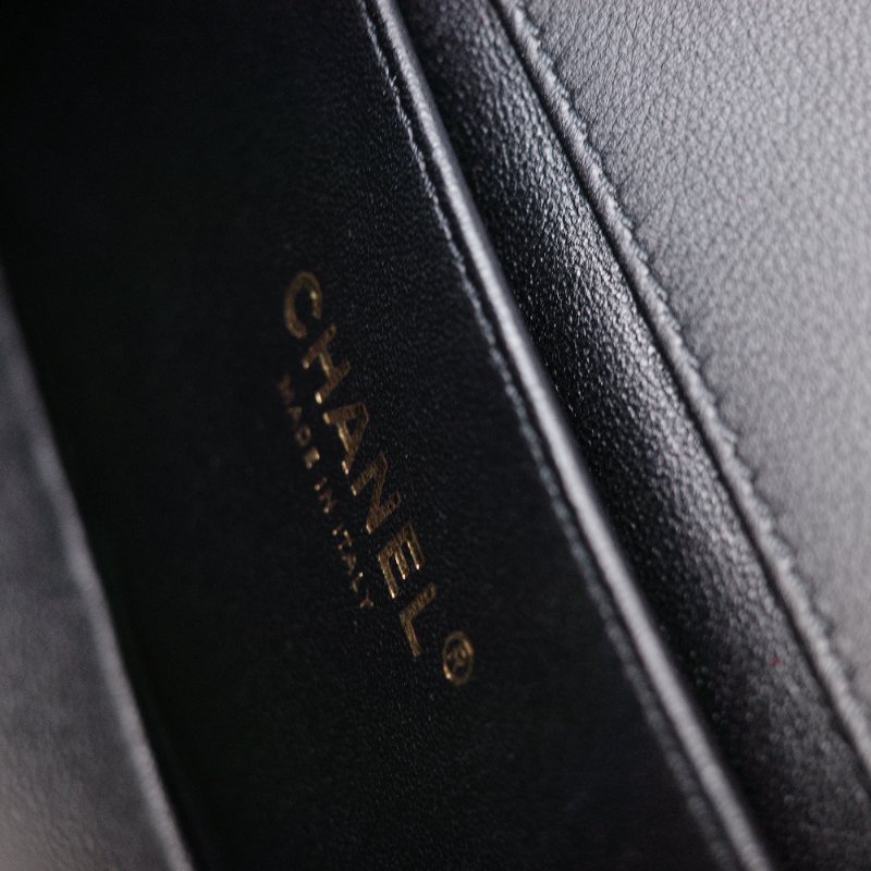 (專櫃19萬5)Chanel 香奈兒 Boy Chanel 黑色 牛皮 金扣 小號 口蓋包 翻蓋包 肩背包 鍊條包-20