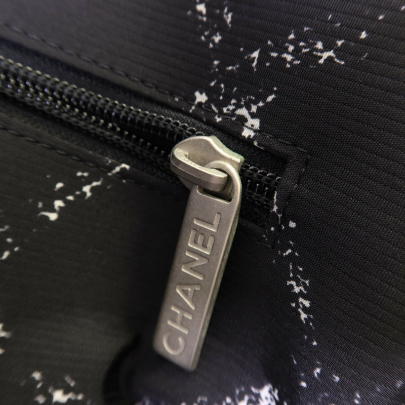 CHANEL 尼龍Travel Line Boston Bag銀扣手挽袋-8