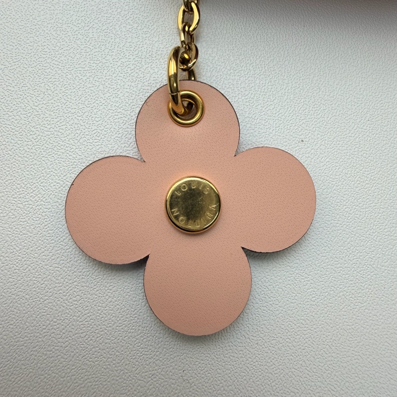 LV M64202 經典花紋牛皮花卉造型釦式長夾-7