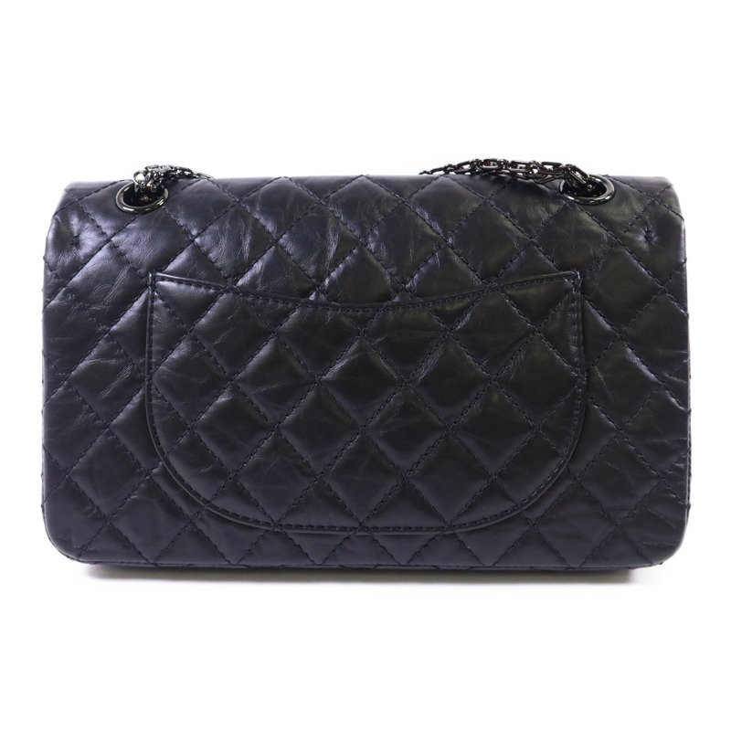 CHANEL 牛皮皮革2.55 So Black鏈帶肩背袋-1