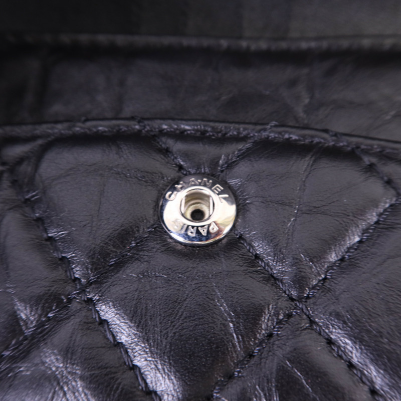 CHANEL 牛皮皮革2.55 So Black鏈帶肩背袋-9