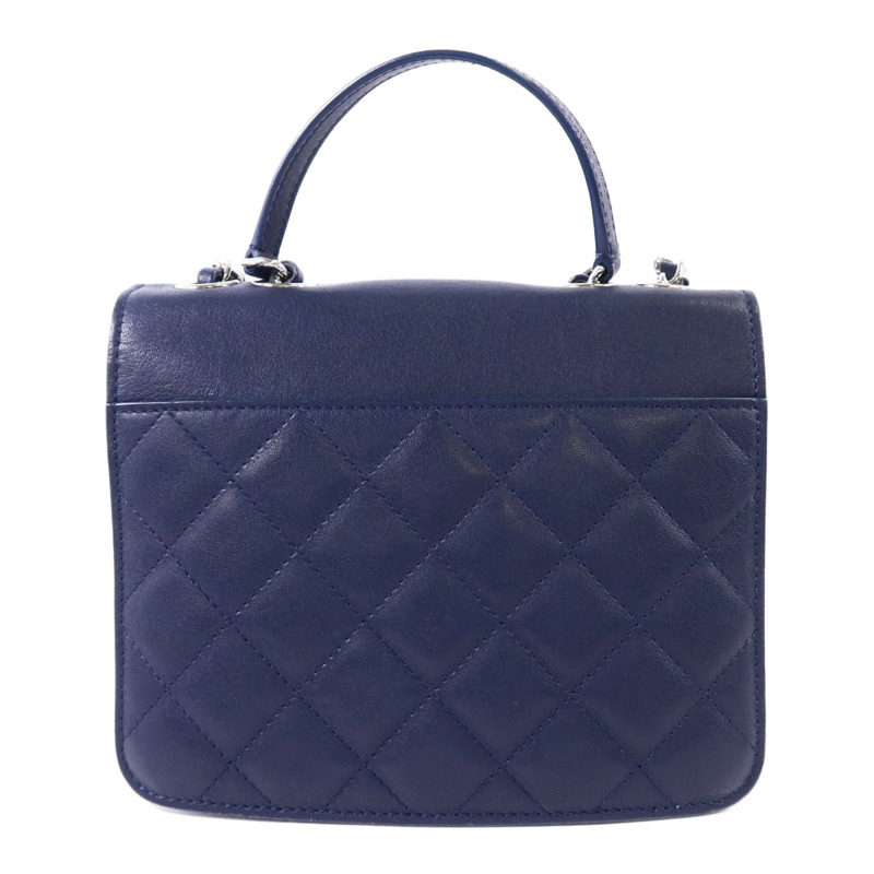 CHANEL 牛皮皮革2 Way Chain Shoulder Bag銀扣鏈帶肩背袋-1