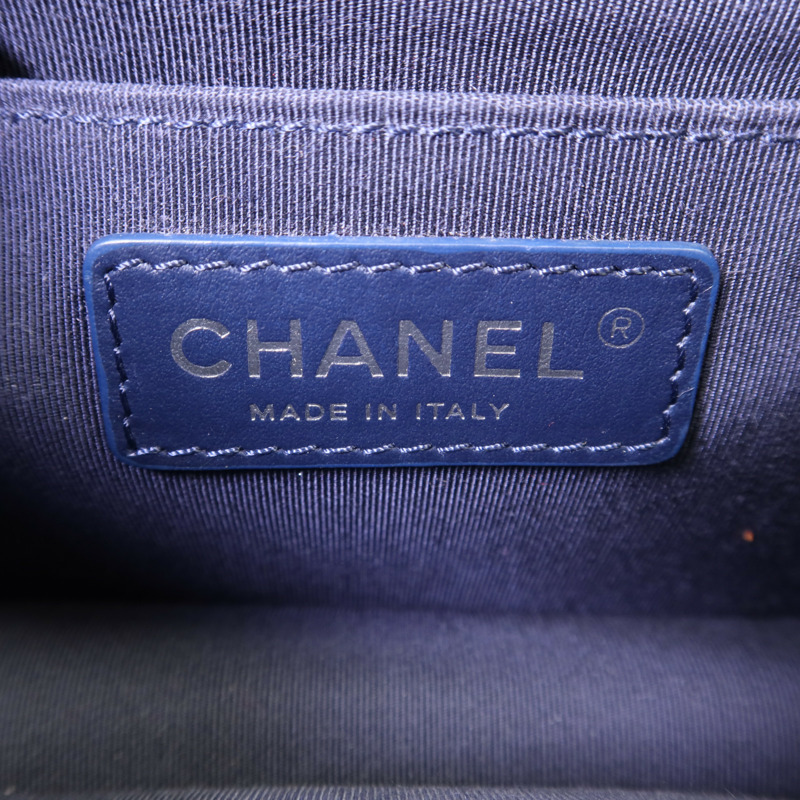 CHANEL 牛皮皮革2 Way Chain Shoulder Bag銀扣鏈帶肩背袋-6