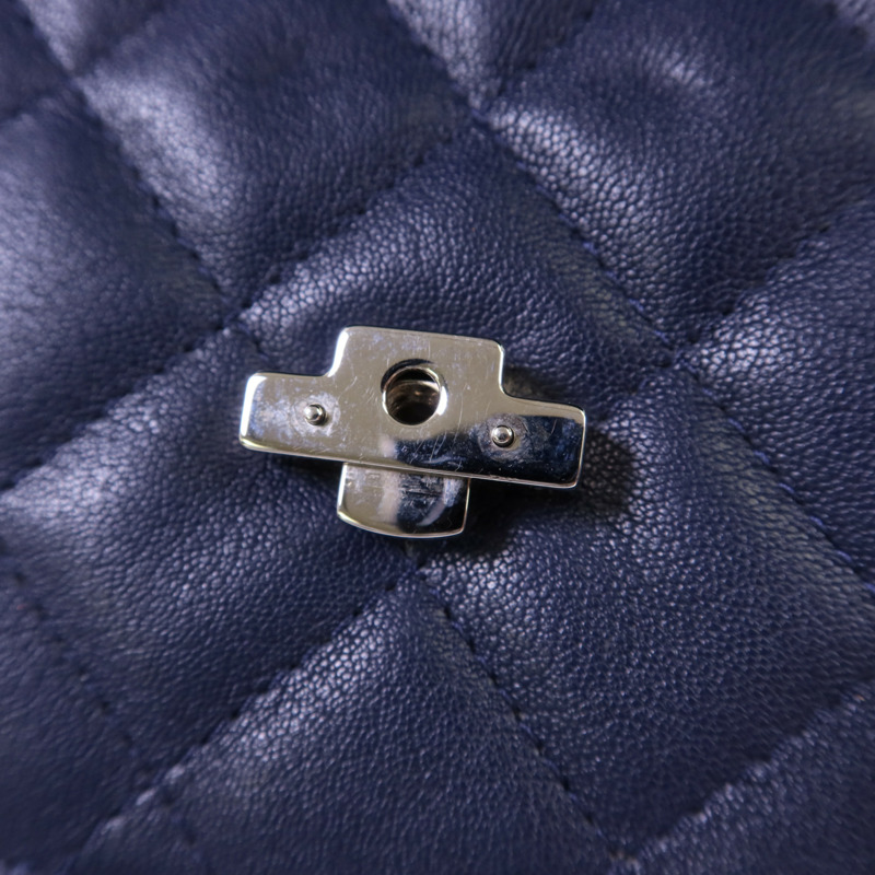 CHANEL 牛皮皮革2 Way Chain Shoulder Bag銀扣鏈帶肩背袋-11