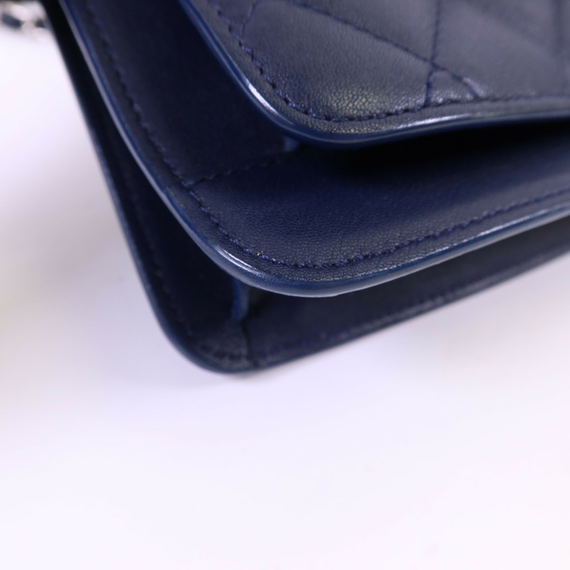 CHANEL 牛皮皮革2 Way Chain Shoulder Bag銀扣鏈帶肩背袋-14