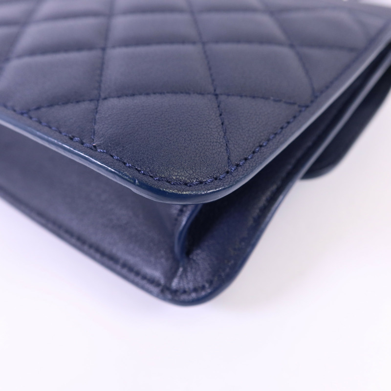 CHANEL 牛皮皮革2 Way Chain Shoulder Bag銀扣鏈帶肩背袋-15