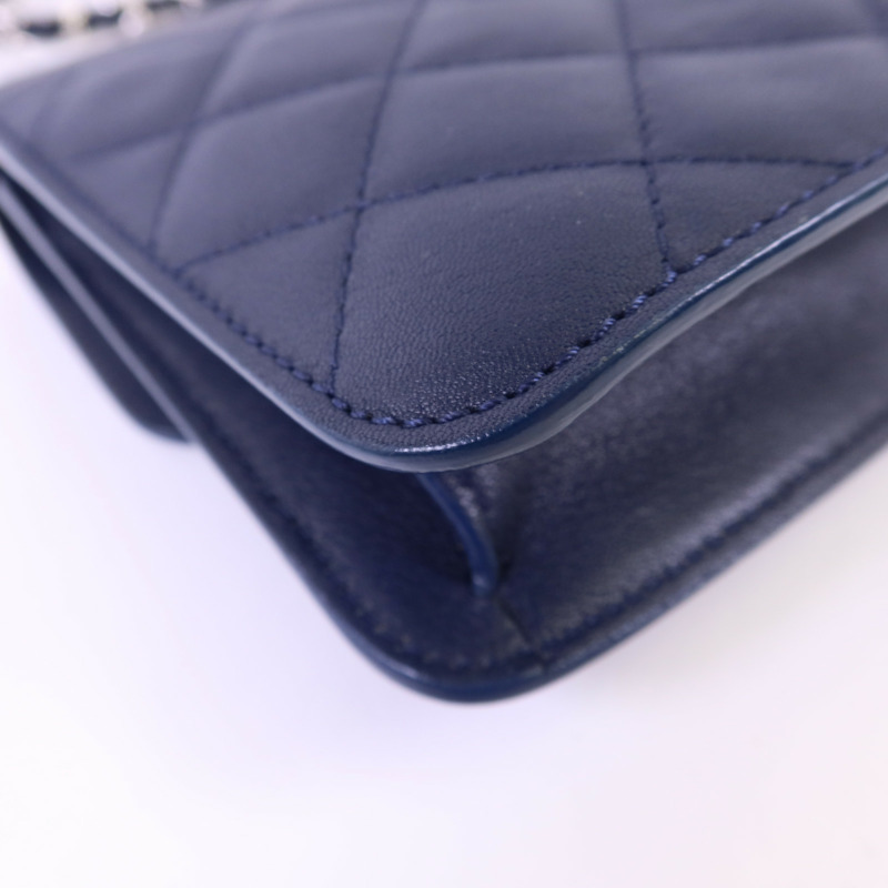 CHANEL 牛皮皮革2 Way Chain Shoulder Bag銀扣鏈帶肩背袋-16