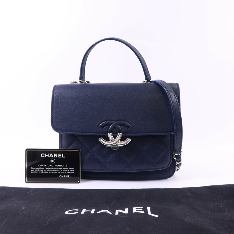 CHANEL 牛皮皮革2 Way Chain Shoulder Bag銀扣鏈帶肩背袋-18
