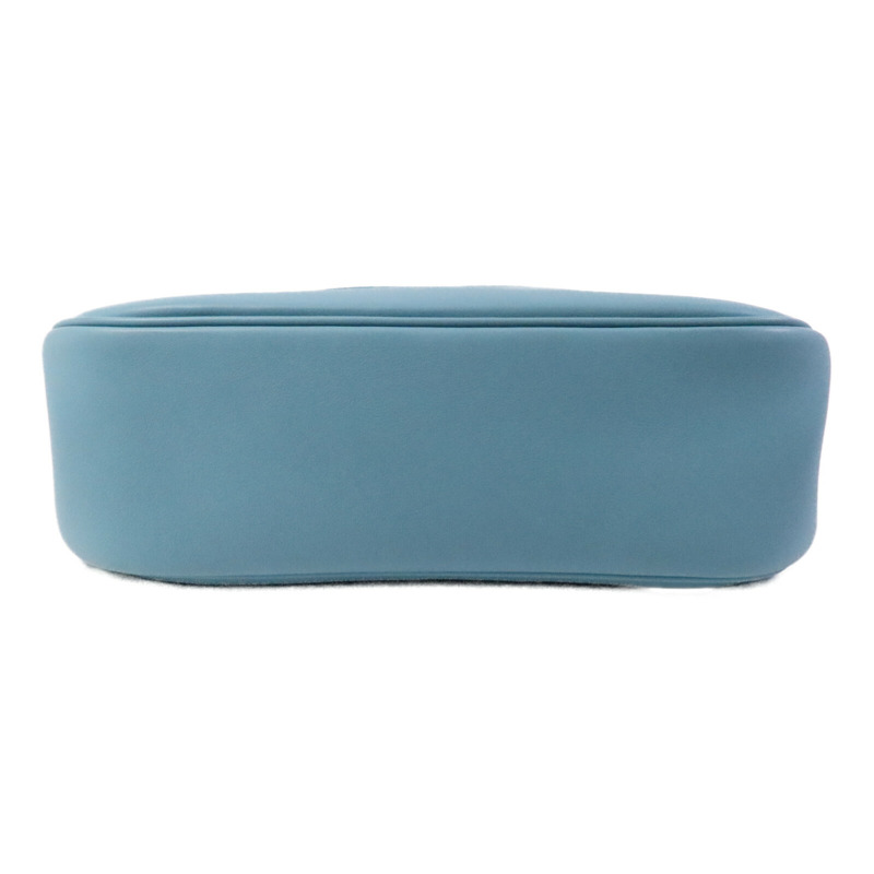 HERMES Swift皮革Berline 28銀扣肩背袋Bleu Atoll-3