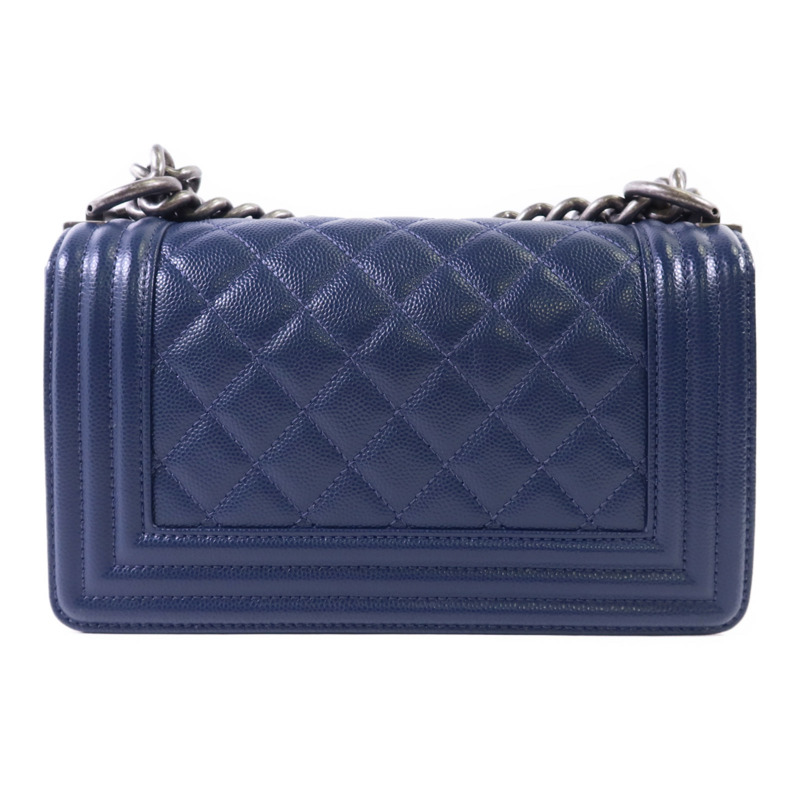 CHANEL 牛皮皮革Chanel Boy Small鏈帶肩背袋-1