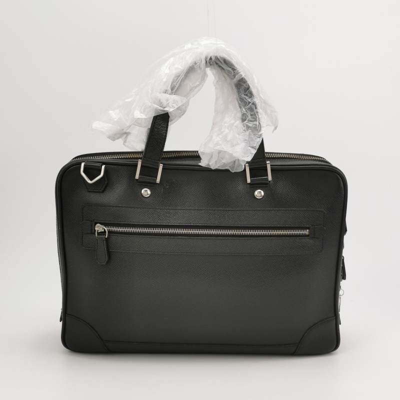 Louis Vuitton(LV)Taiga Alexander 牛皮純色拉鏈斜挎包單肩包-4