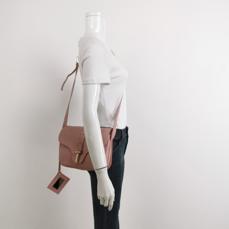 Balenciaga牛皮純色斜挎包單肩包-1