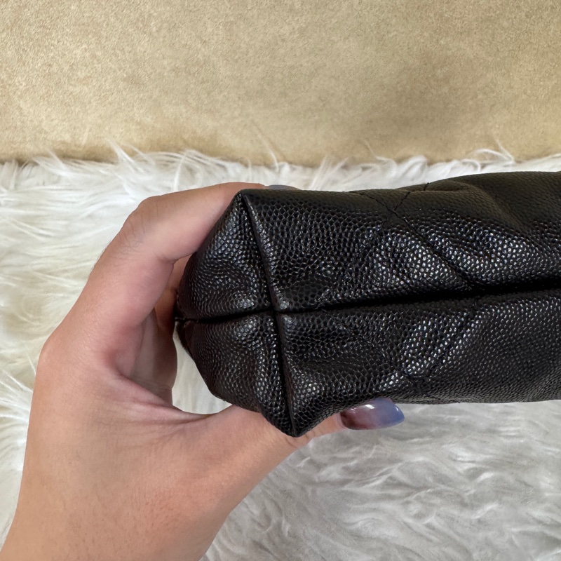 Chanel Mini22Bag 黑荔枝皮 晶片款 離櫃品 背帶可拆-5