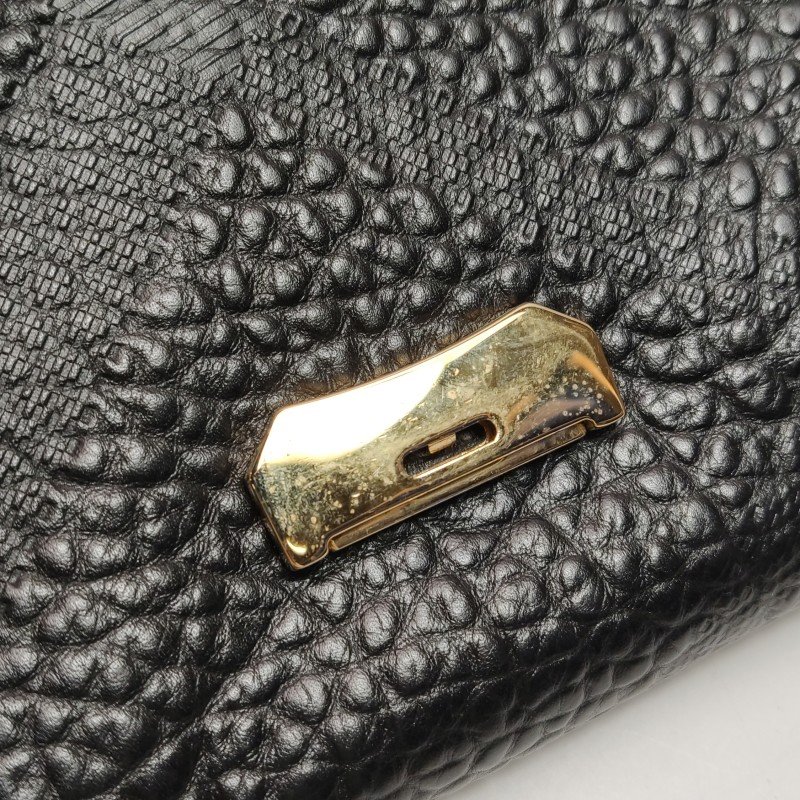 Burberry Langley牛皮純色字母Logo斜挎包單肩包-8