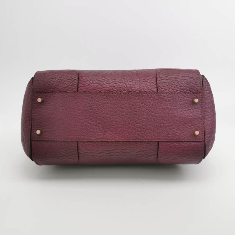 Burberry牛皮純色logo徽標單肩包-5