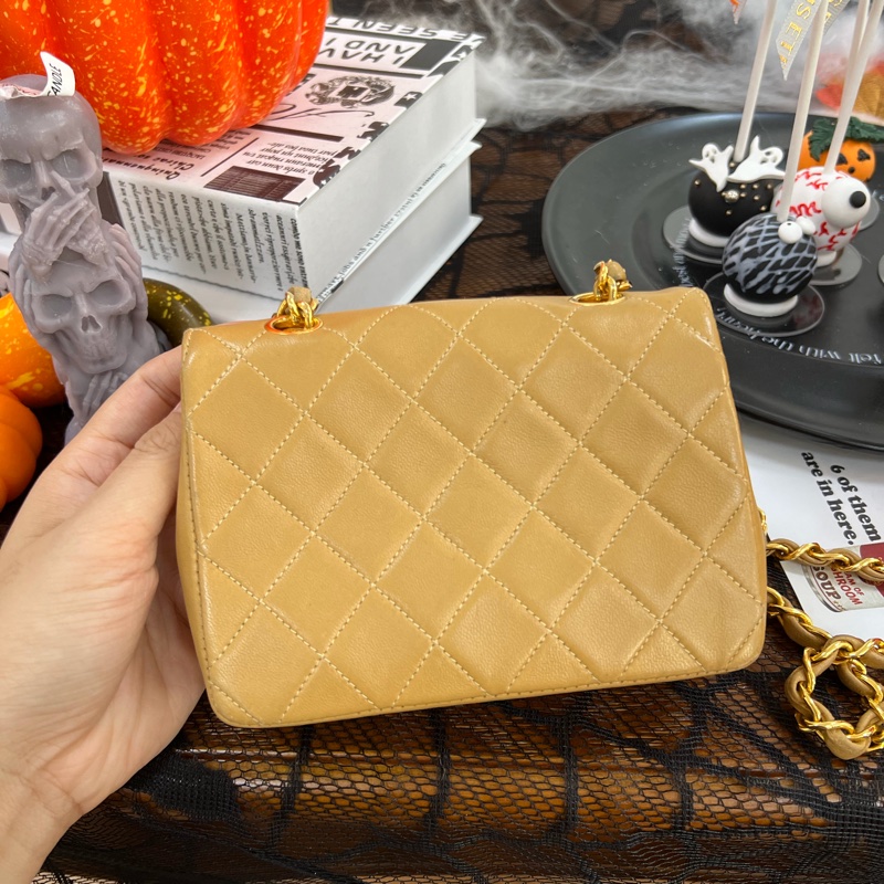 Chanel Vintage 中古 古董 Mini CF 豆豆鏈條 軍牌 多元素包 Mini flap-6
