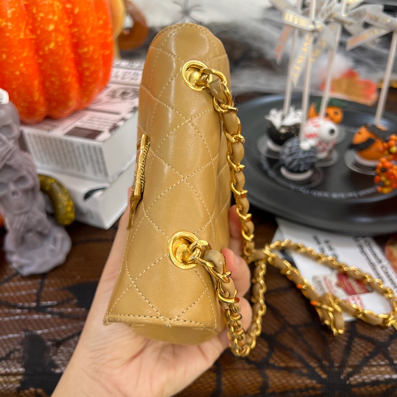 Chanel Vintage 中古 古董 Mini CF 豆豆鏈條 軍牌 多元素包 Mini flap-7