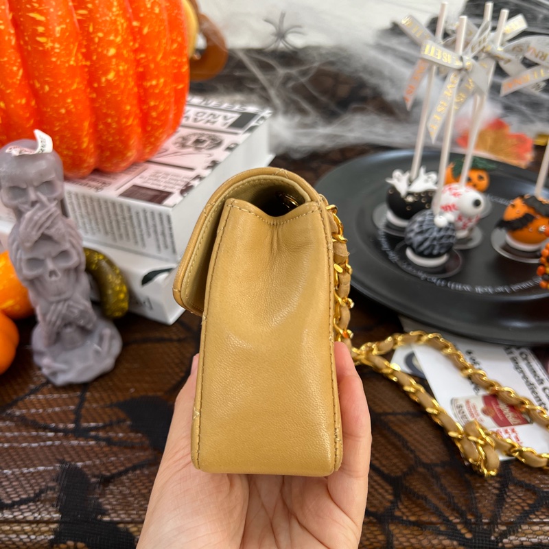 Chanel Vintage 中古 古董 Mini CF 豆豆鏈條 軍牌 多元素包 Mini flap-8