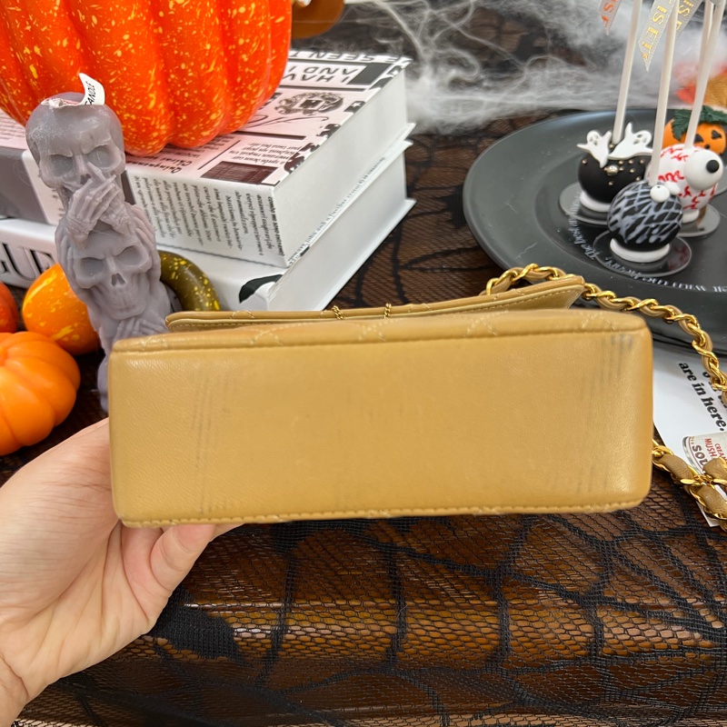 Chanel Vintage 中古 古董 Mini CF 豆豆鏈條 軍牌 多元素包 Mini flap-10