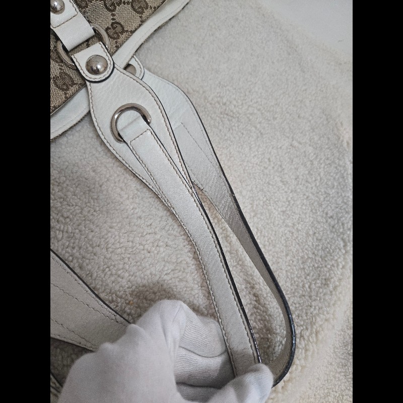 Gucci 古馳 經典大馬銜扣 GG 老花帆布大托特包-37