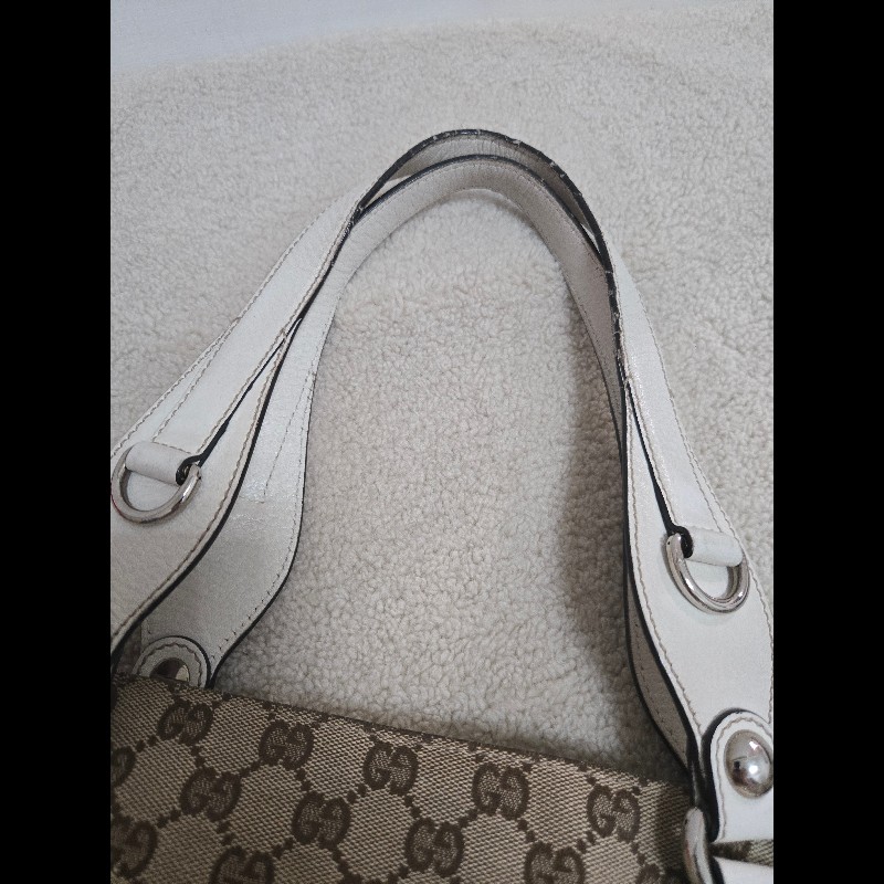 Gucci 古馳 經典大馬銜扣 GG 老花帆布大托特包-38