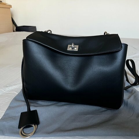 全新BALENCIAGA巴黎世家Rodeo黑色銀扣小號