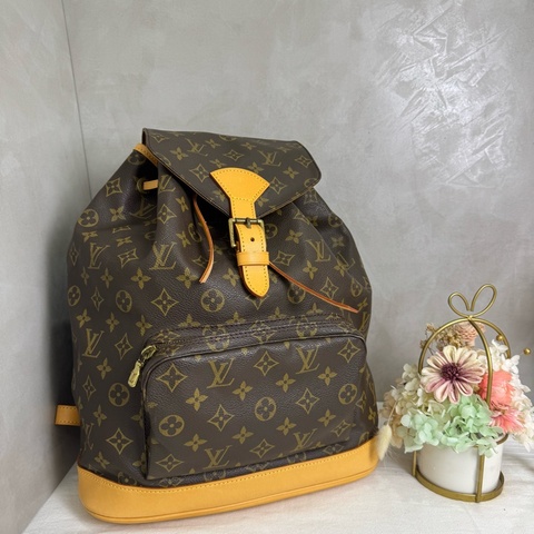 LV Montsouris 老花雙肩包 vintage 二手 後背 手提