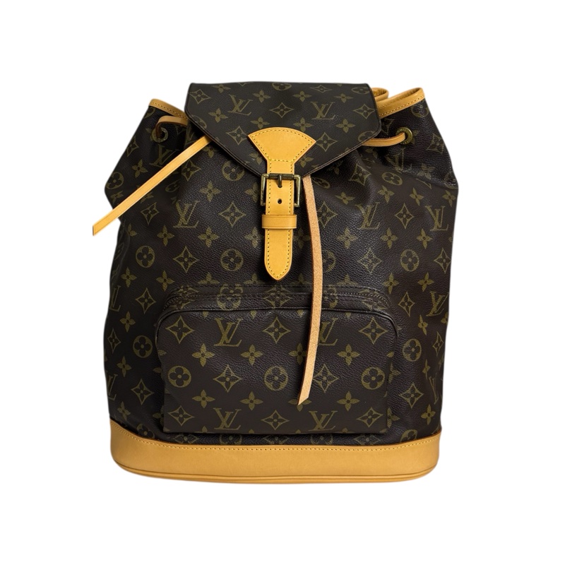 LV Montsouris 老花雙肩包 vintage 二手 後背 手提-4