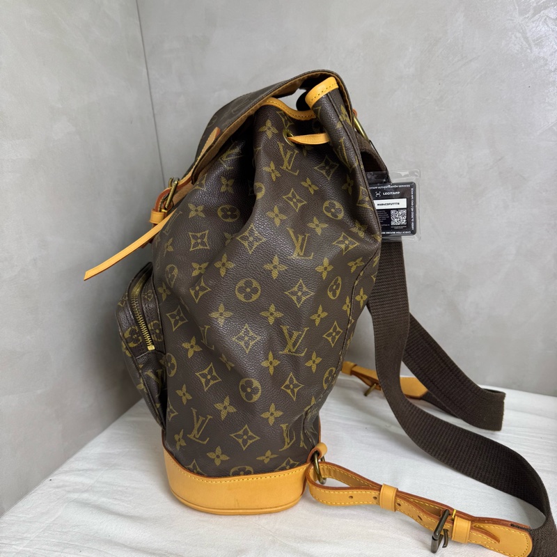 LV Montsouris 老花雙肩包 vintage 二手 後背 手提-7