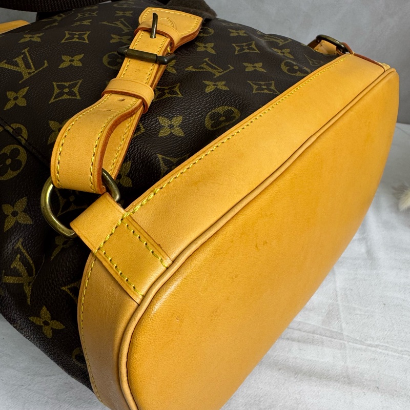 LV Montsouris 老花雙肩包 vintage 二手 後背 手提-12