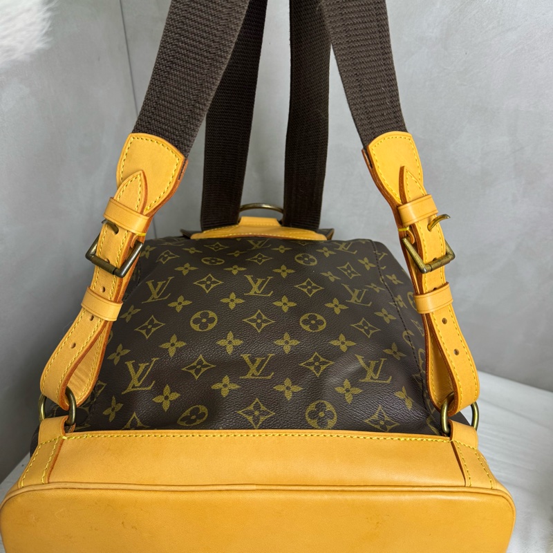 LV Montsouris 老花雙肩包 vintage 二手 後背 手提-16