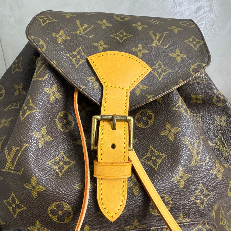 LV Montsouris 老花雙肩包 vintage 二手 後背 手提-19