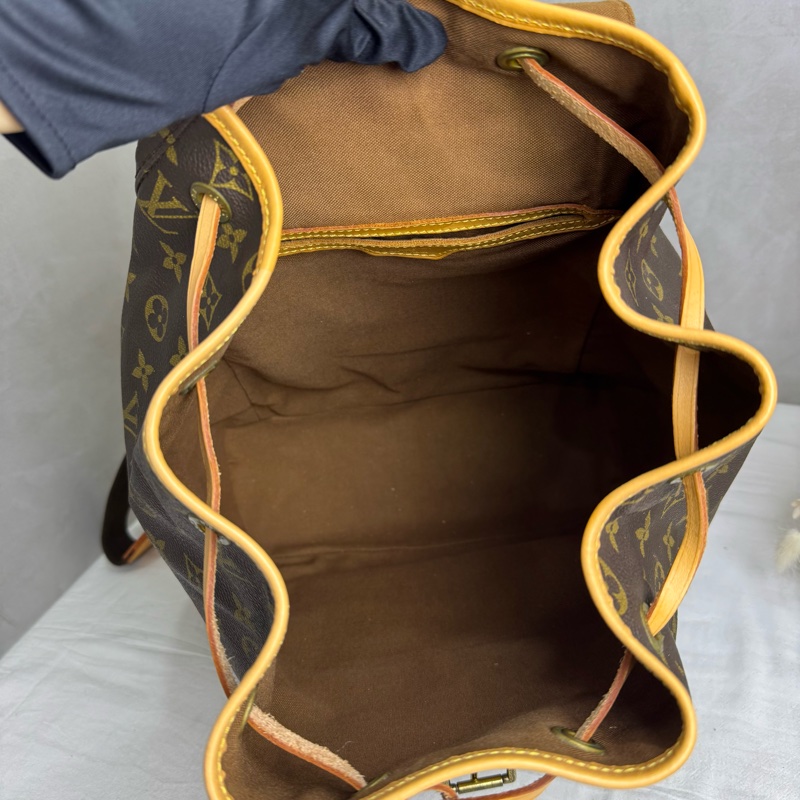 LV Montsouris 老花雙肩包 vintage 二手 後背 手提-24