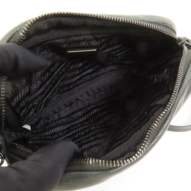 PRADA 皮革Shoulder Bag肩背袋-6
