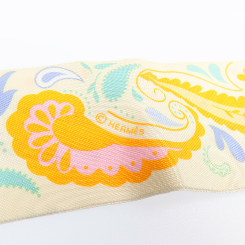 HERMES 絲質Twilly絲巾-7