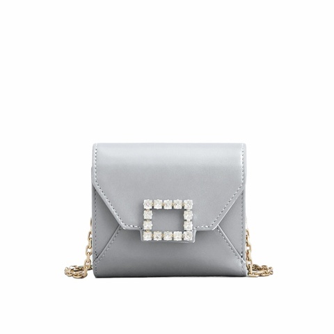 Roger Vivier 女士 鑽扣鏈條迷你錢包均碼碼10cm*3.5cm*8cm