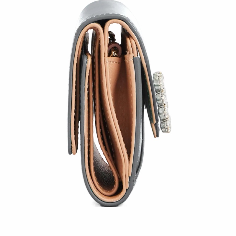 Roger Vivier 女士 鑽扣鏈條迷你錢包均碼碼10cm*3.5cm*8cm-5