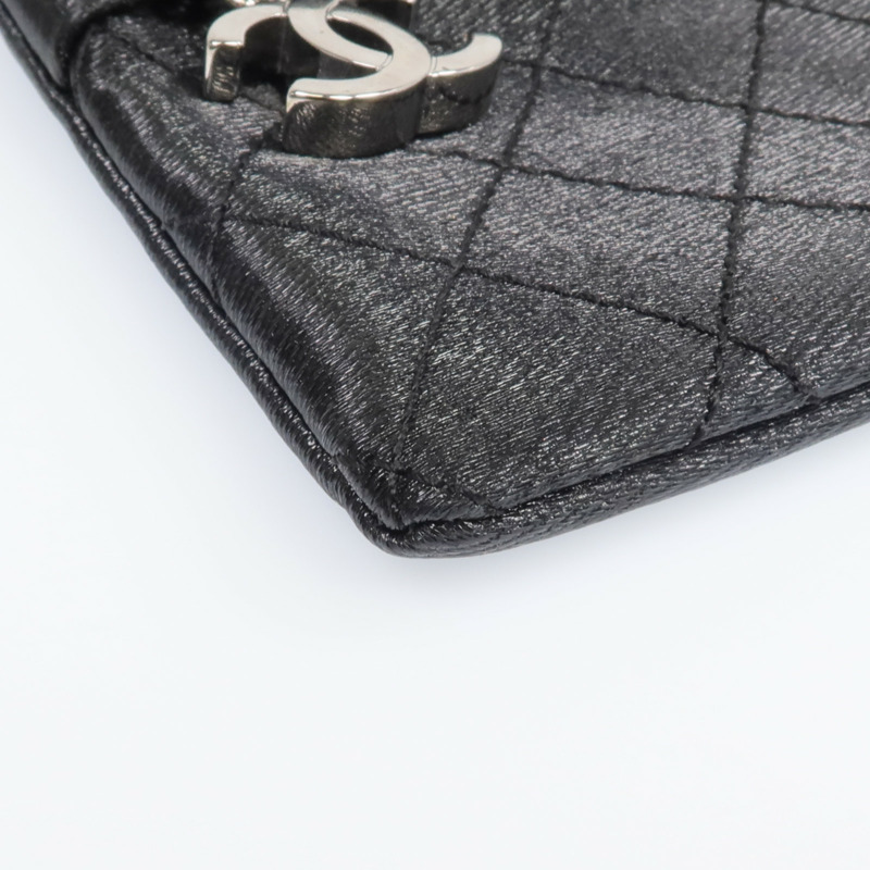 CHANEL 帆布Pouch銀扣手拿包-7