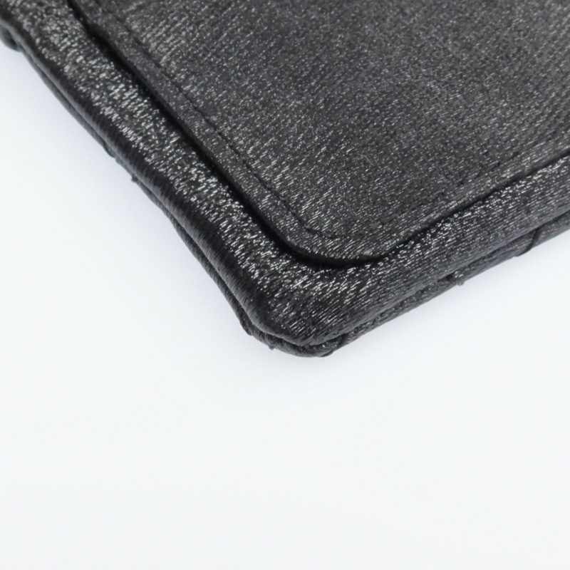 CHANEL 帆布Pouch銀扣手拿包-9