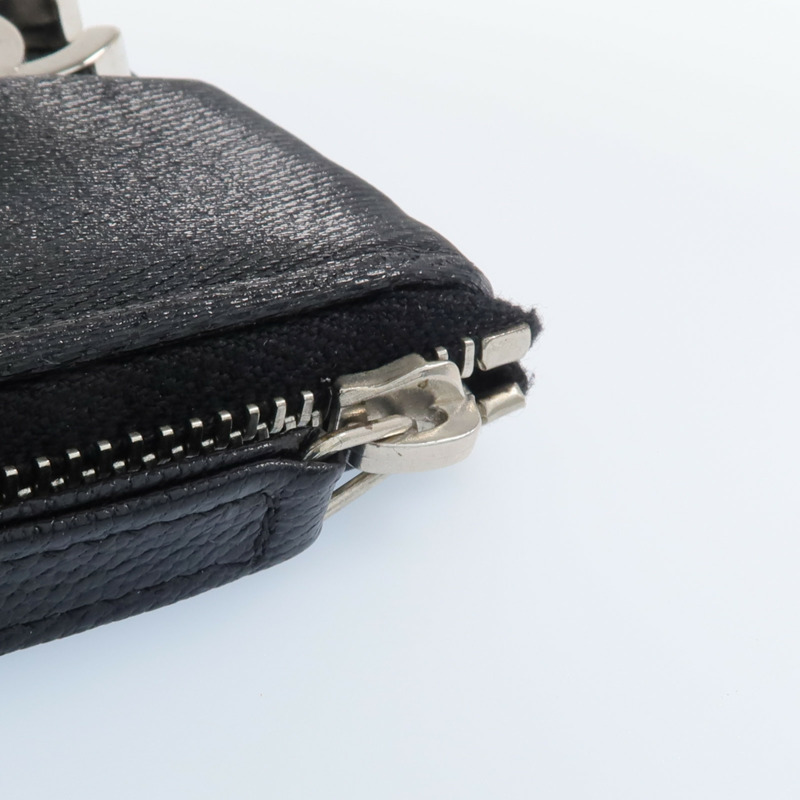 CHANEL 帆布Pouch銀扣手拿包-10