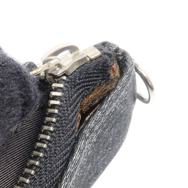 CHANEL 帆布Pouch銀扣手拿包-15