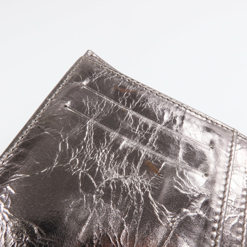 CHANEL 牛皮皮革Fold Wallet銀扣錢包-21