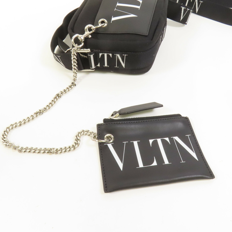 Valentino 帆布VLTN Garavami Shoulder Bag銀扣肩背袋-6