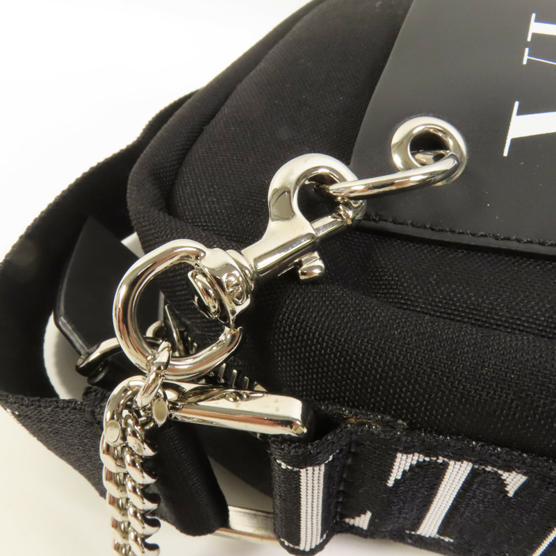 Valentino 帆布VLTN Garavami Shoulder Bag銀扣肩背袋-7