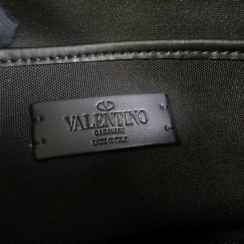 Valentino 帆布VLTN Garavami Shoulder Bag銀扣肩背袋-8