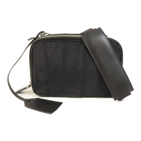 Valentino 尼龍Camera Bag銀扣肩背袋