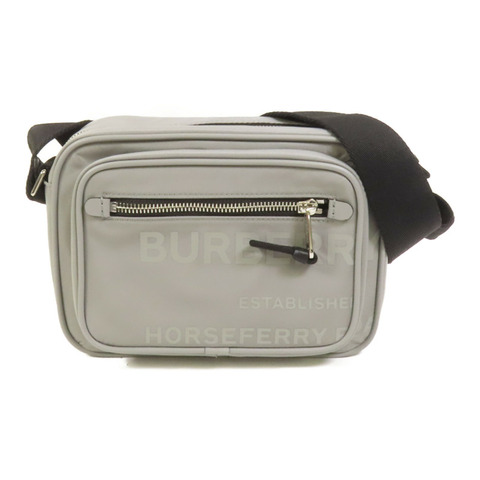 BURBERRY 尼龍Shoulder Bag銀扣肩背袋