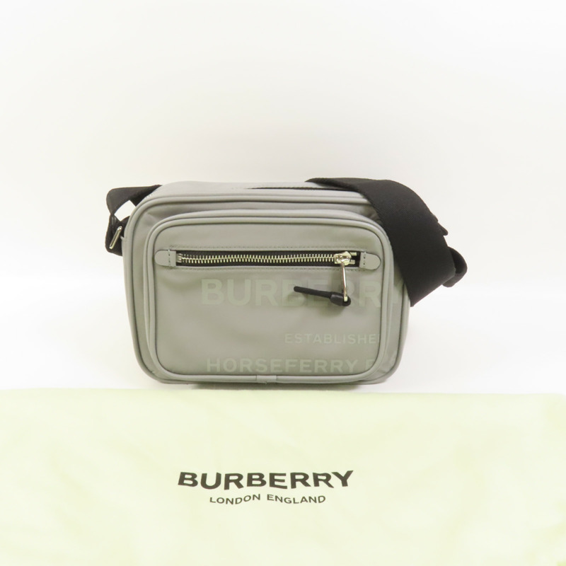 BURBERRY 尼龍Shoulder Bag銀扣肩背袋-10